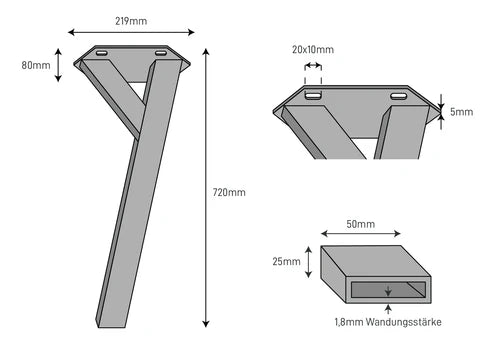 4er Set Y-Legs